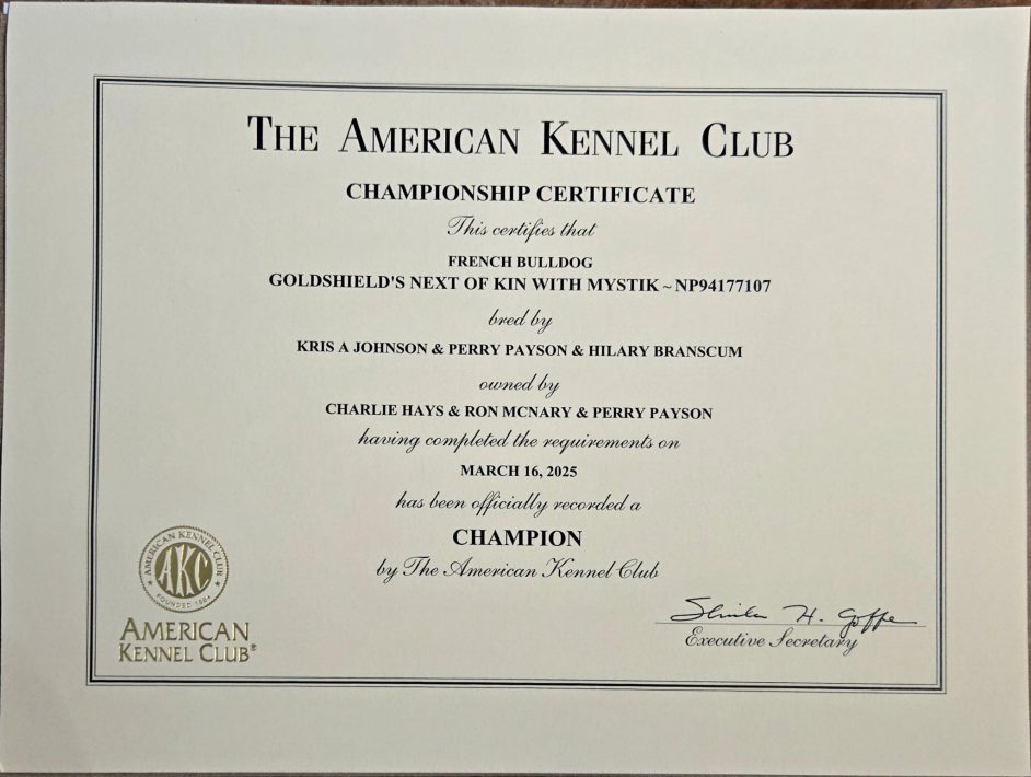 It’s Official — Lionmark is Now a CHAMPION BREEDER!